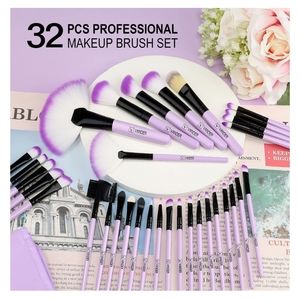 Professional 32pcs Makeup Brush Set Makeup Brushes Set, high quality new purple